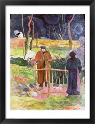 Framed Bonjour, Monsieur Gauguin, 1889 Print