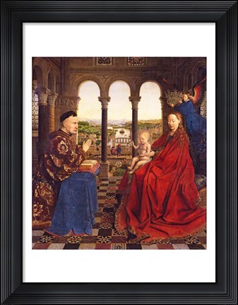 Framed Rolin Madonna Print