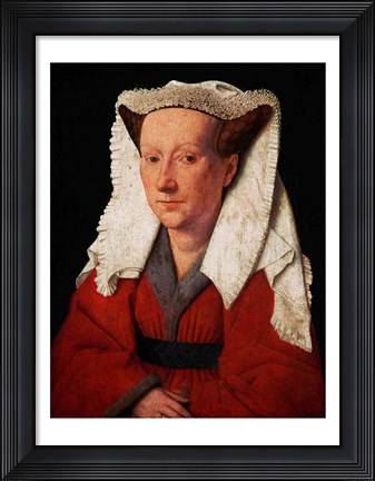 Framed Portrait of Margaret van Eyck, 1439 Print
