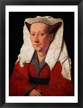 Framed Portrait of Margaret van Eyck, 1439 Print