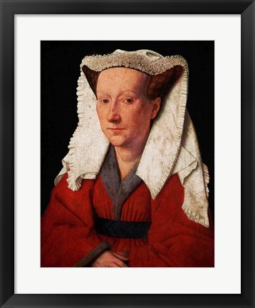 Framed Portrait of Margaret van Eyck, 1439 Print