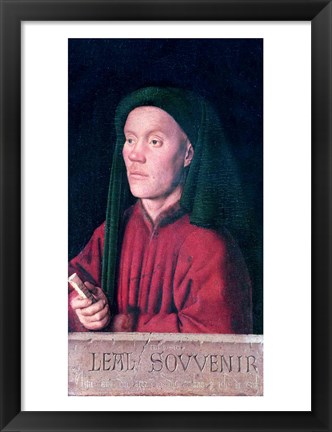 Framed Portrait of a Young Man, 1432 Print