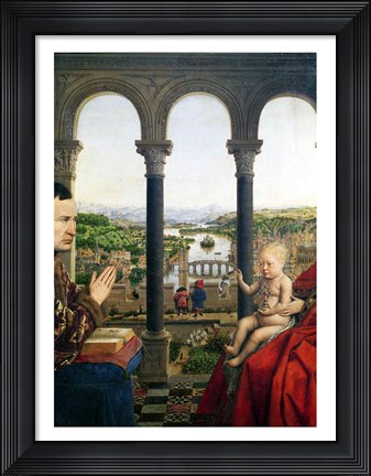 Framed Rolin Madonna - Detail Print