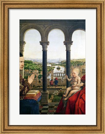 Framed Rolin Madonna - Detail Print