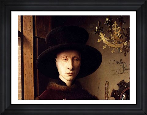 Framed Arnolfini Marriage, detail Print