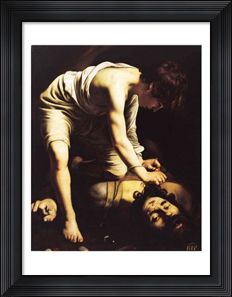 Framed David Victorious over Goliath, c.1600 detail Print