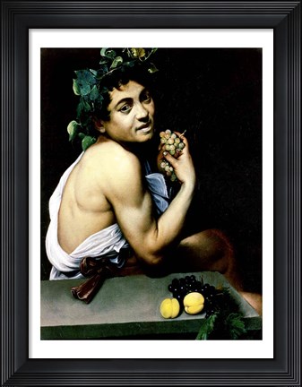Framed Sick Bacchus, 1591 Print