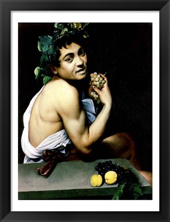 Framed Sick Bacchus, 1591 Print