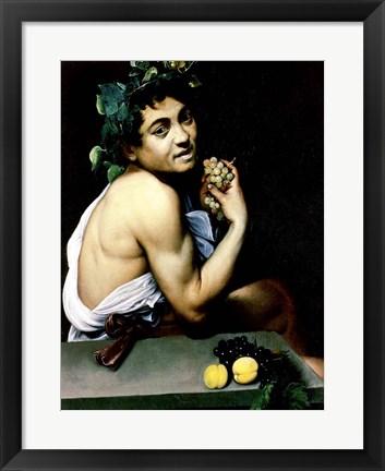 Framed Sick Bacchus, 1591 Print