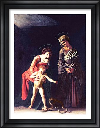 Framed Madonna and Child with a Serpent, 1605 Print