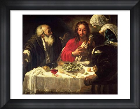 Framed Supper at Emmaus, c.1614-21 Print