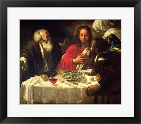 Framed Supper at Emmaus, c.1614-21 Print