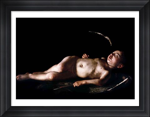 Framed Sleeping Cupid, 1608 Print