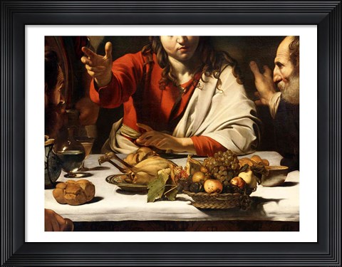 Framed Supper at Emmaus, Detail 1601 Print