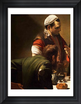 Framed Supper at Emmaus, Detail 1601 (two men) Print
