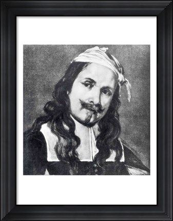 Framed Self-portrait - grayscale Print