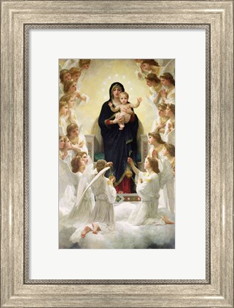 Framed Virgin with Angels, 1900 Print
