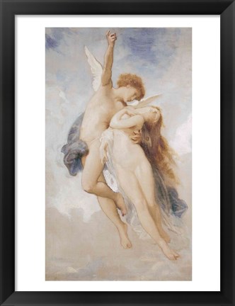 Framed Cupid and Psyche, 1889 Print