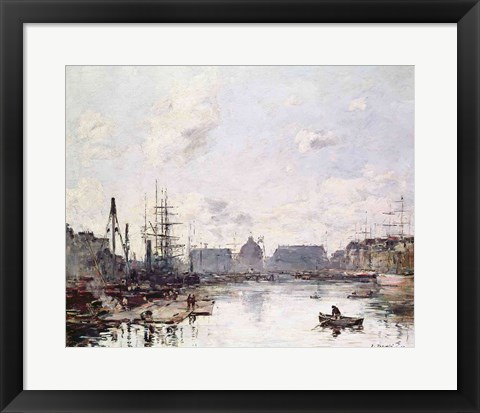 Framed Port of Trade, Le Havre, 1892 Print