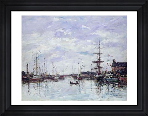 Framed Deauville, the Dock, 1892 Print