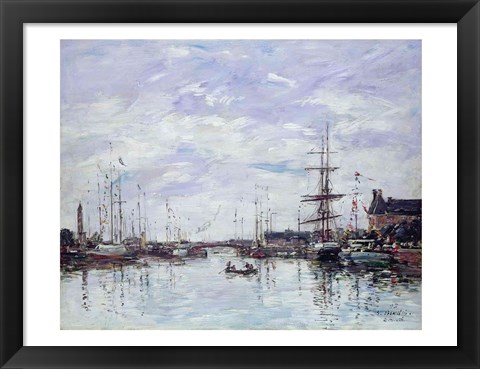 Framed Deauville, the Dock, 1892 Print