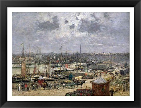 Framed Port of Bordeaux, 1874 Print