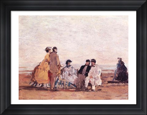 Framed On the Beach at Trouville, c.1865 Print