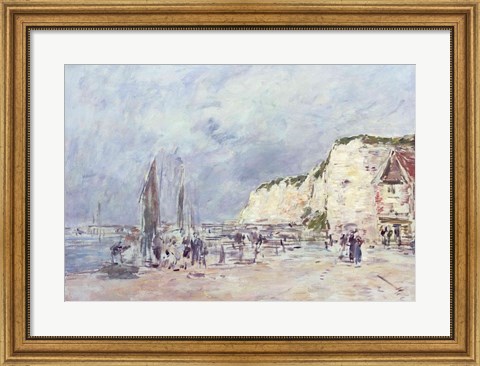 Framed Cliffs at Dieppe and the &#39;Petit Paris&#39; Print