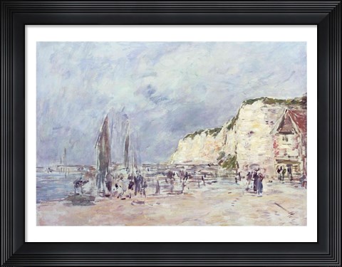 Framed Cliffs at Dieppe and the &#39;Petit Paris&#39; Print