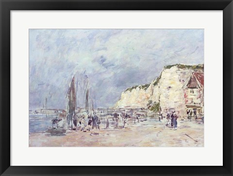 Framed Cliffs at Dieppe and the &#39;Petit Paris&#39; Print