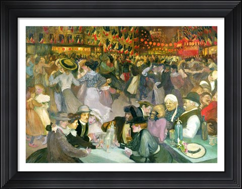 Framed Ball on the 14th July Print