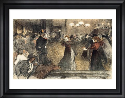 Framed Ball at the Barriere Print