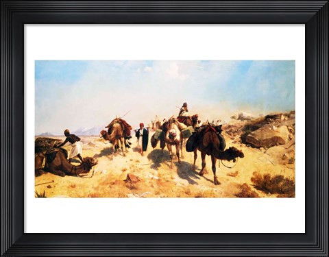 Framed Crossing the Desert Print