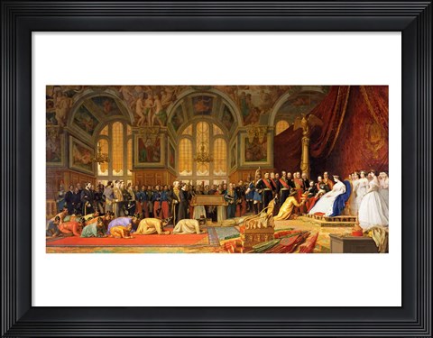 Framed Reception of Siamese Ambassadors by Emperor Napoleon III Print