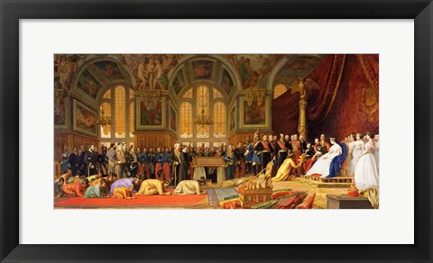 Framed Reception of Siamese Ambassadors by Emperor Napoleon III Print