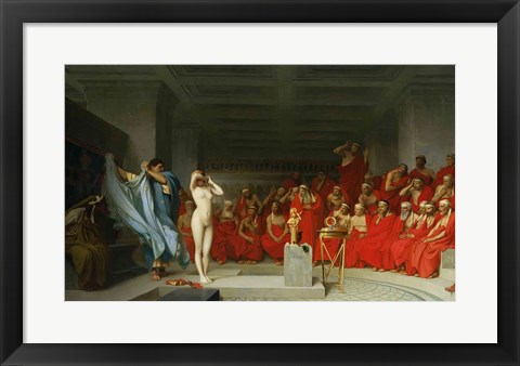 Framed Phryne Before the Jury, 1861 Print