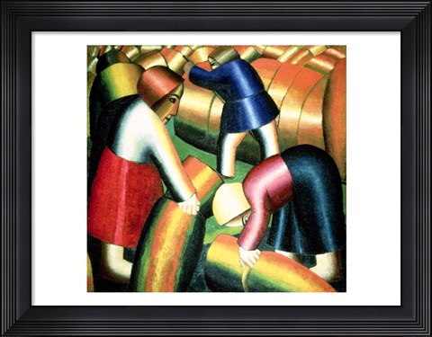 Framed Taking in the Rye, 1912 Print