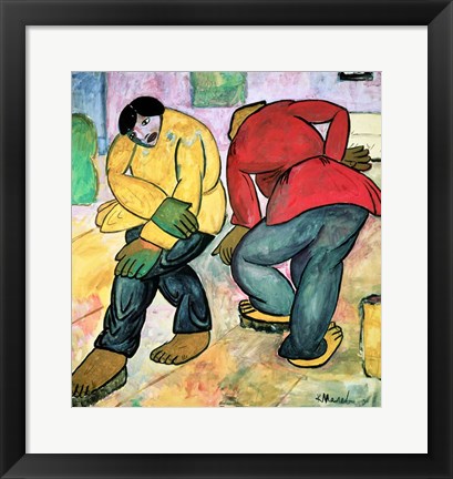 Framed Floor Polishers, 1911 Print