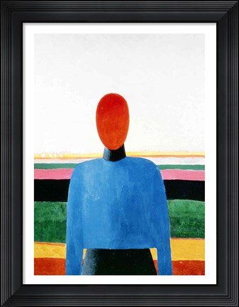 Framed Bust of Woman Print