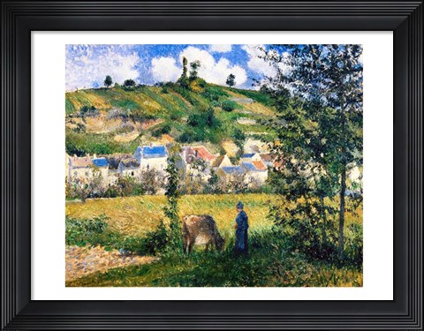 Framed Landscape at Chaponval, 1880 Print