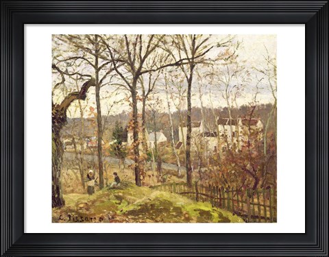 Framed Winter Landscape at Louveciennes, c.1870 Print