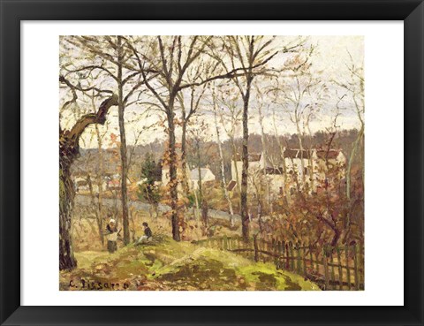 Framed Winter Landscape at Louveciennes, c.1870 Print