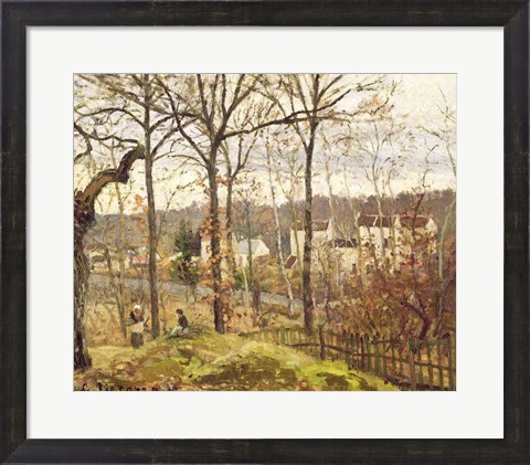 Framed Winter Landscape at Louveciennes, c.1870 Print