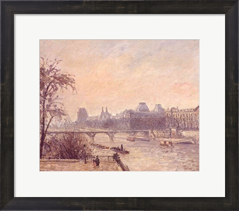 Framed Seine and the Louvre, 1903 Print
