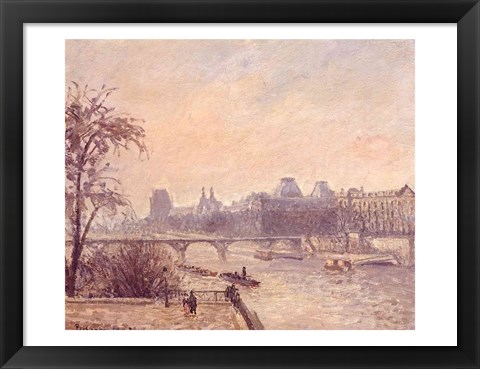 Framed Seine and the Louvre, 1903 Print