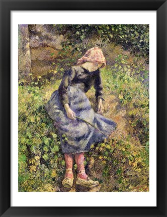 Framed Girl with a Stick, 1881 Print