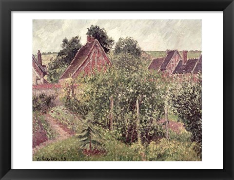 Framed Landscape with Cottage Roofs, 1899 Print