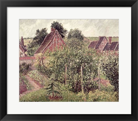 Framed Landscape with Cottage Roofs, 1899 Print