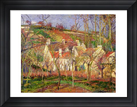 Framed Red Roofs, or Corner of a Village, Winter, 1877 Print