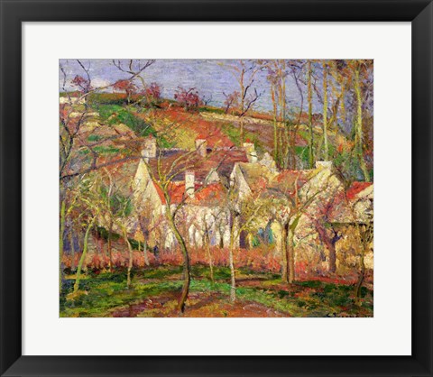 Framed Red Roofs, or Corner of a Village, Winter, 1877 Print